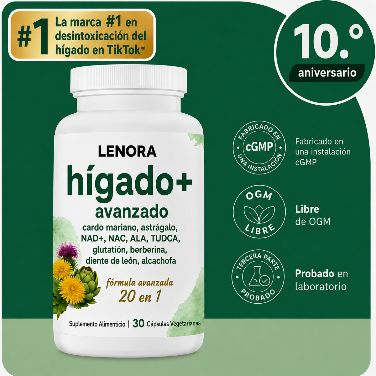 Lenora Liver+ Apoyo Hepático Avanzado